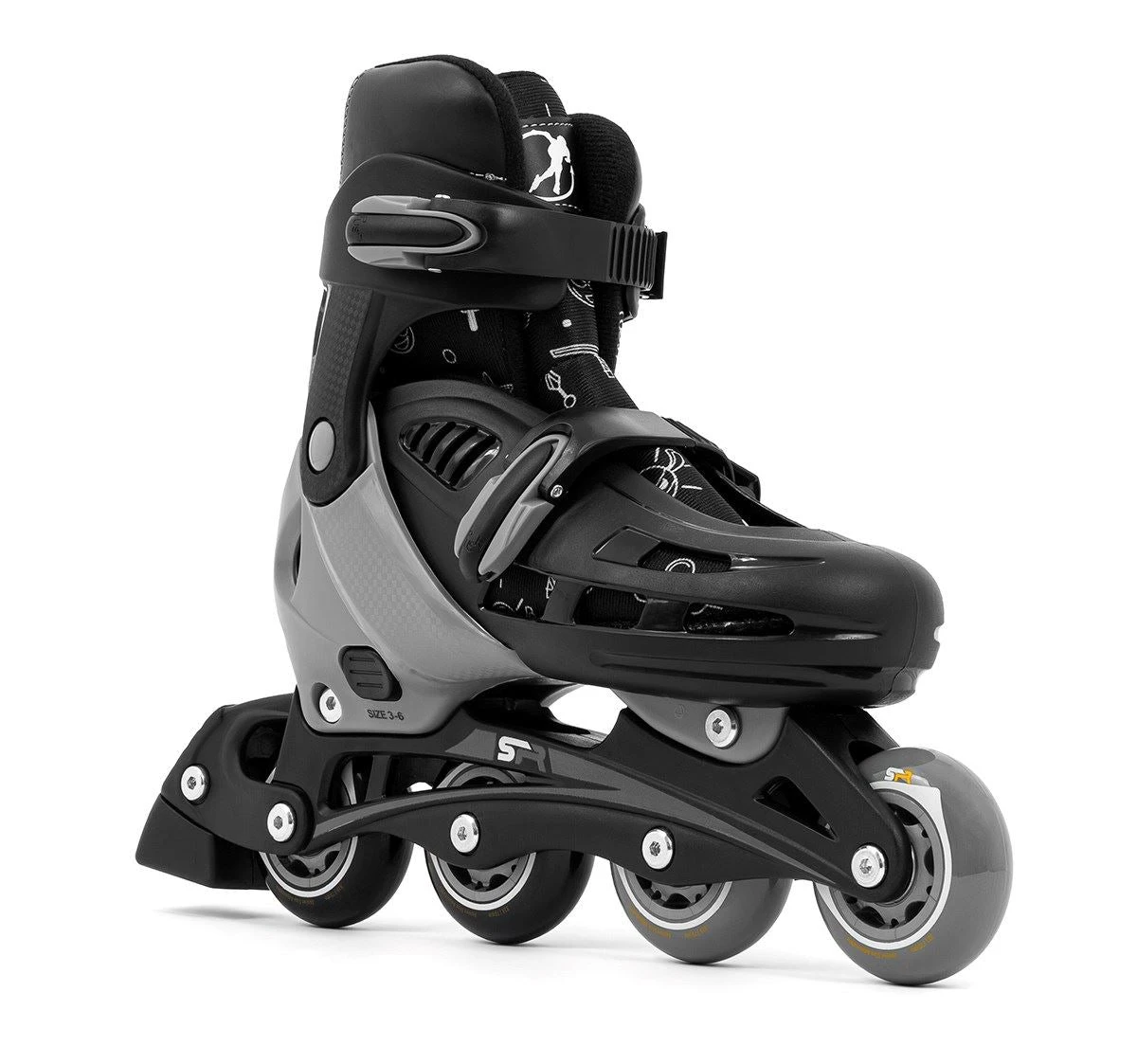 SFR Cyclone II Adjustable Inline Skates - Ninja 1 SFR Cyclone II Adjustable Inline Skates - Ninja