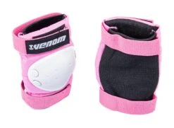 Venom Triple Knee/Elbow/Wrist Pad Set - Pink White -Skate Warehouse b80a2f11 34a8 4d71 b0bd d4bc6800679f