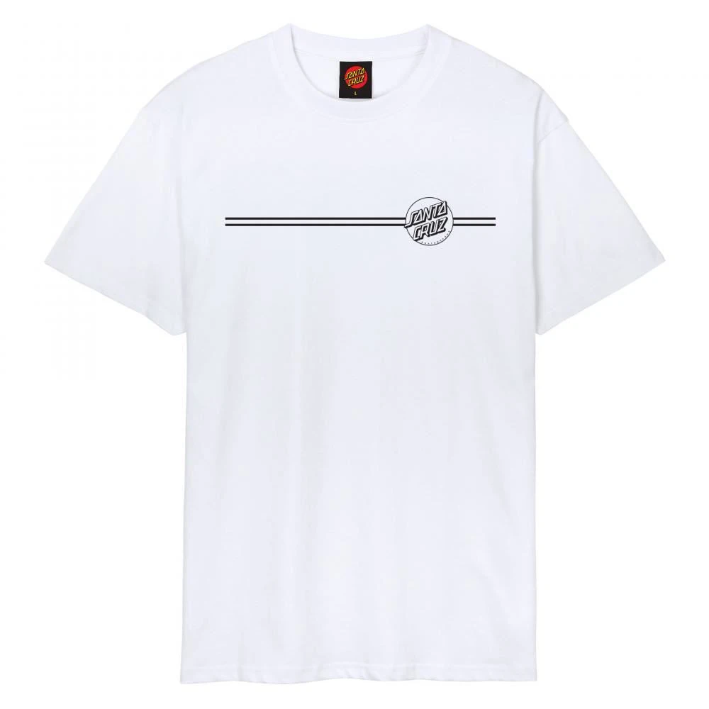 Santa Cruz T-Shirt Opus Dot Stripe - White 2 Santa Cruz T-Shirt Opus Dot Stripe - White - Image 2