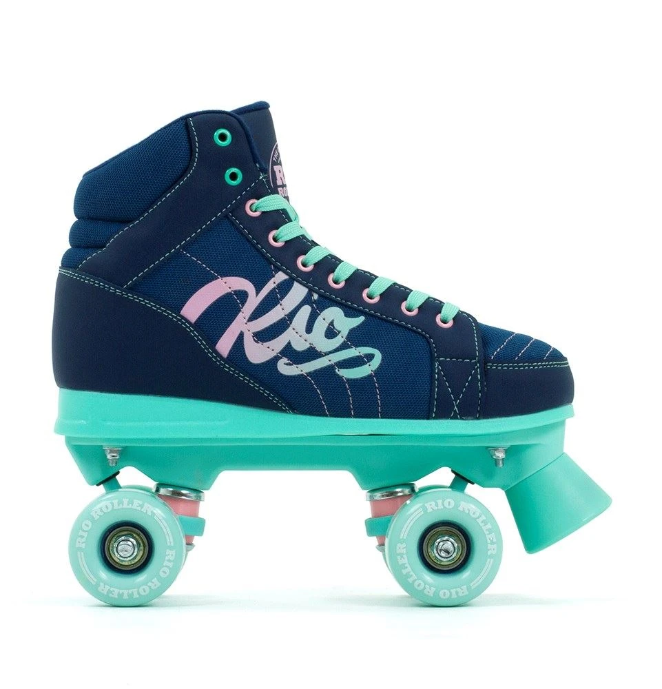 Rio Roller Lumina Quad Skates - Navy / Green 2 Rio Roller Lumina Quad Skates - Navy / Green - Image 2