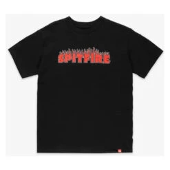 Spitfire T-Shirt Demonseed Script - Black / Red / Black / White Print