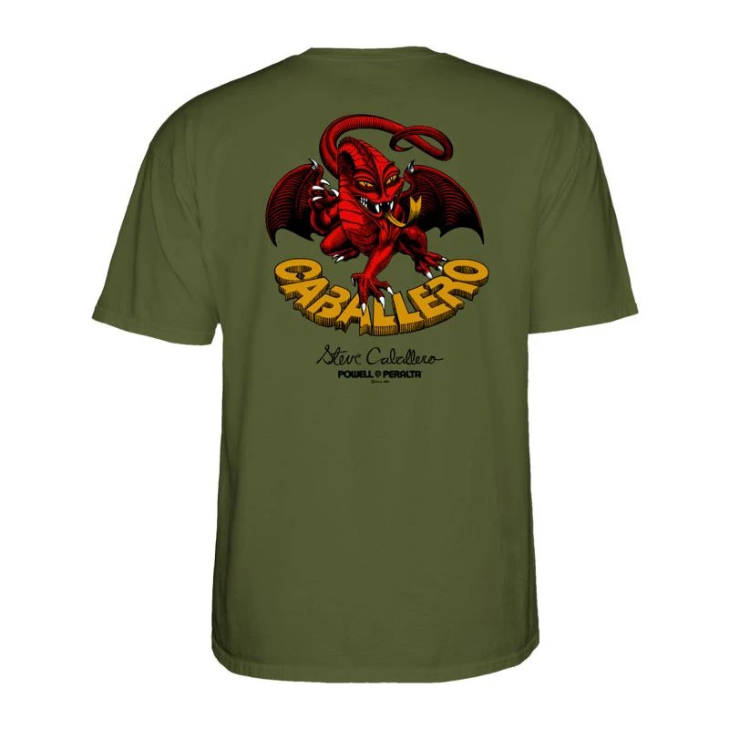 Powell Peralta Powell-Peralta Caballero Dragon II Military Green '2' Tee 1 Powell Peralta Powell-Peralta Caballero Dragon II Military Green '2' Tee