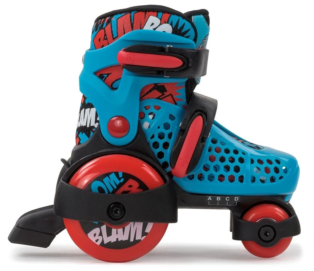 SFR Stomper Adjustable Children's Quad Skates - Blue / Black 2 SFR Stomper Adjustable Children's Quad Skates - Blue / Black - Image 2
