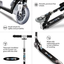 Micro Classic Sprite Black Scooter -Skate Warehouse c65e6327 c31f 4b10 b6c8 6056394d36d6