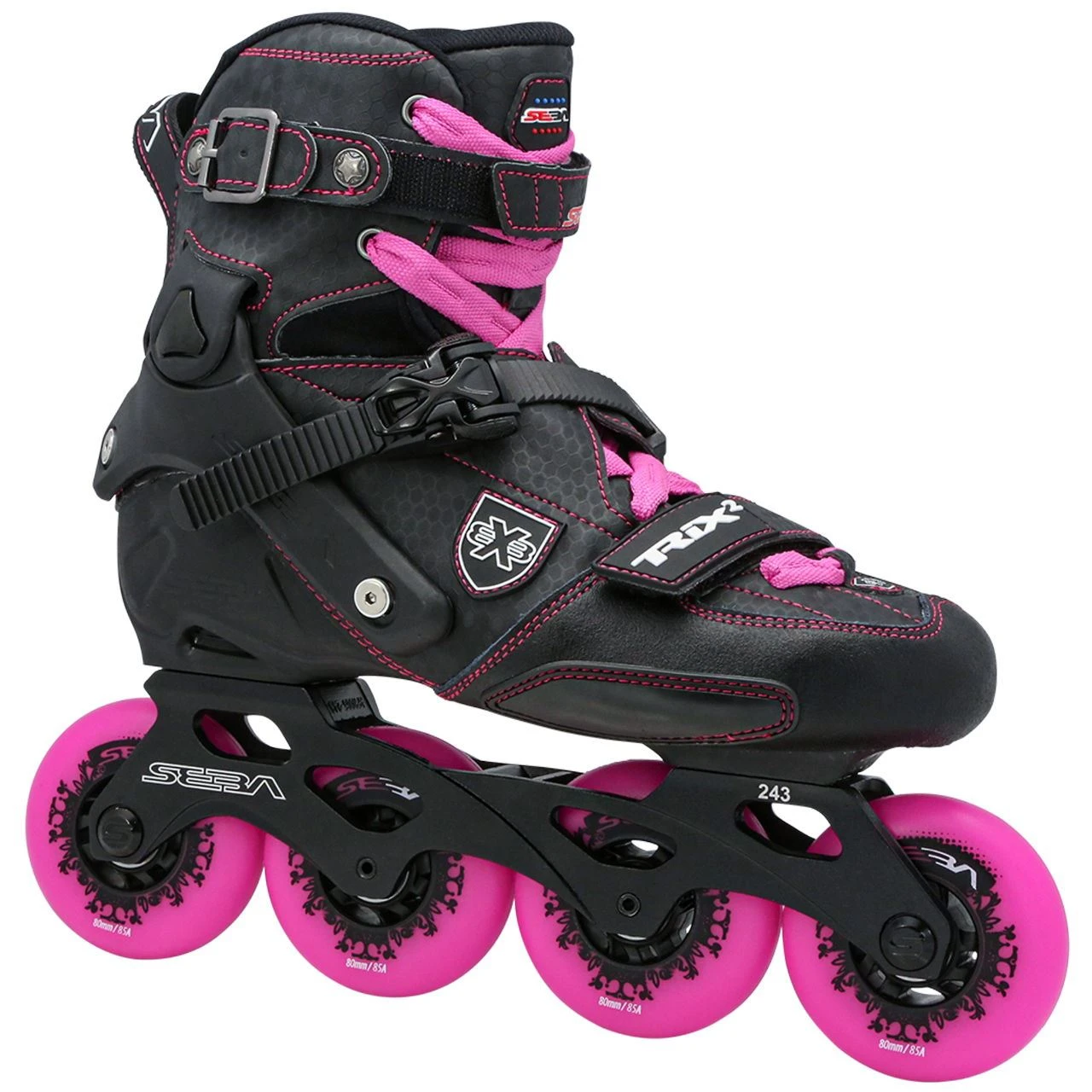 Seba Trix 2 80 Black / Pink Inline Skates 1 Seba Trix 2 80 Black / Pink Inline Skates