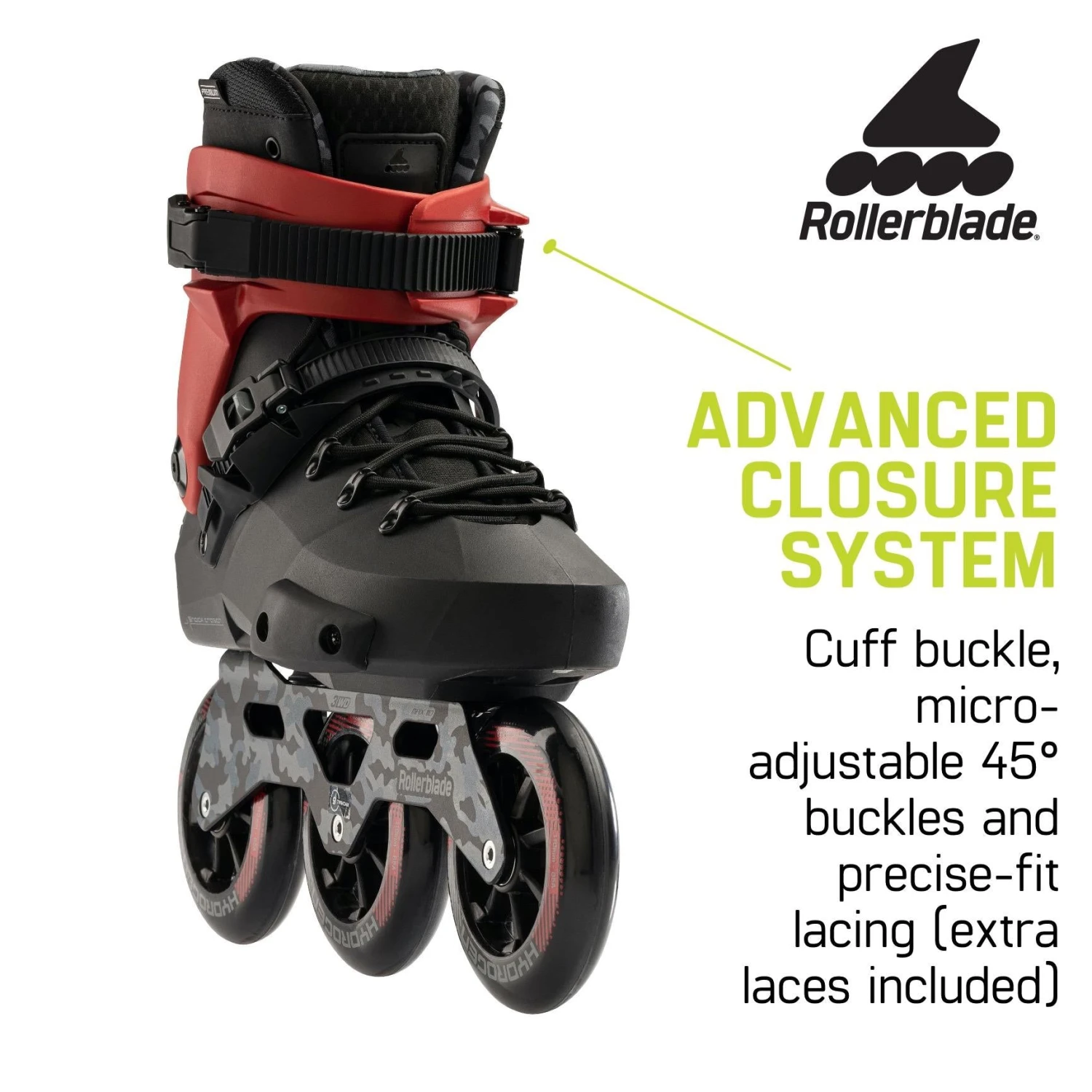 Rollerblade RB Twister 110 Blk/Red Inline Recreational Skate 2 Rollerblade RB Twister 110 Blk/Red Inline Recreational Skate - Image 2