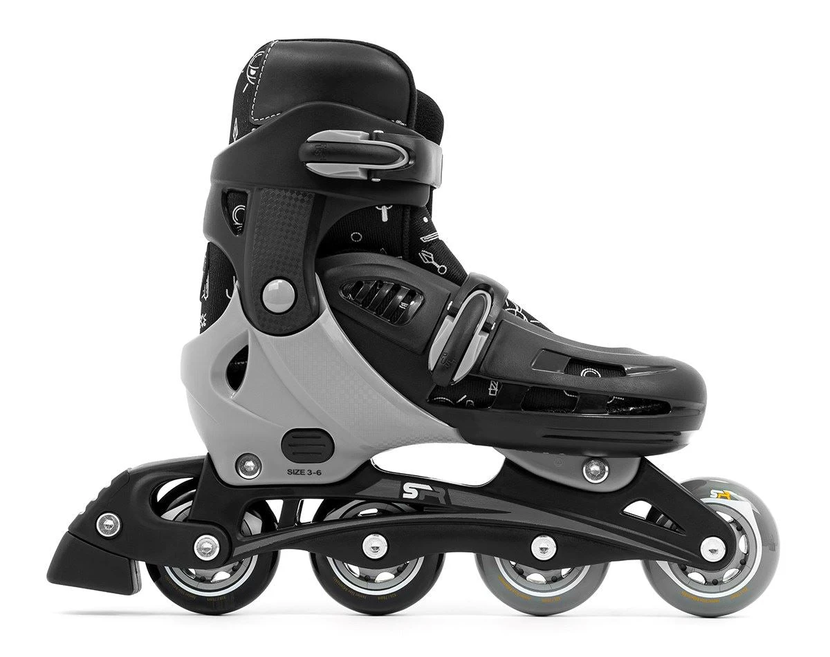 SFR Cyclone II Adjustable Inline Skates - Ninja 2 SFR Cyclone II Adjustable Inline Skates - Ninja - Image 2
