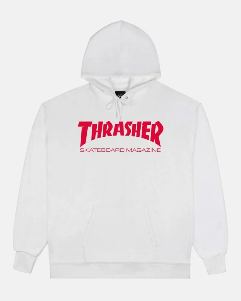 Thrasher Hoody Skate Mag - White / Red 1 Thrasher Hoody Skate Mag - White / Red
