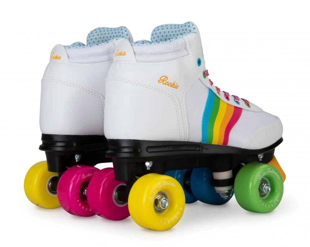 Rookie Quad Skate Rollerskates Forever Rainbow - White 2 Rookie Quad Skate Rollerskates Forever Rainbow - White - Image 2