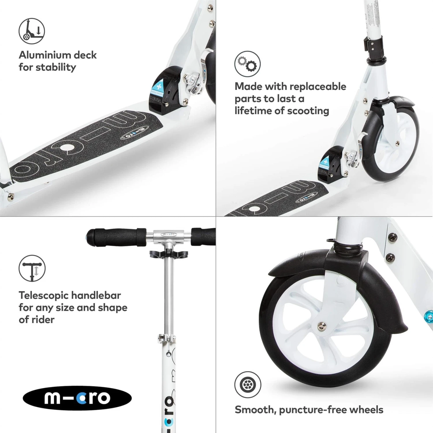 Micro White Scooter 4 Micro White Scooter - Image 4