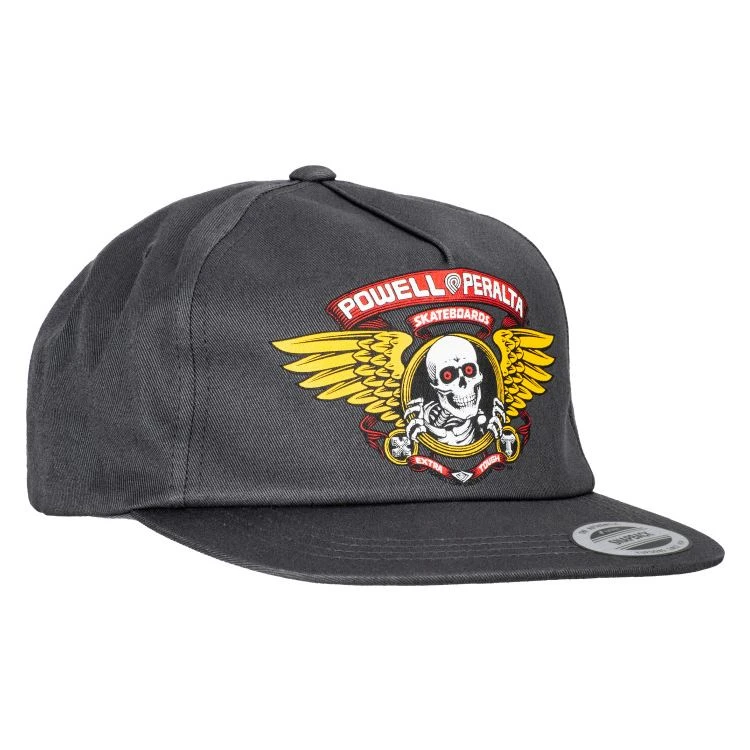 Powell Peralta Powell-Peralta Winged Ripper Snapback Charcoal 1 Powell Peralta Powell-Peralta Winged Ripper Snapback Charcoal