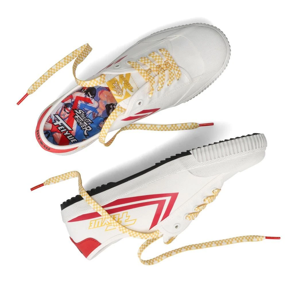 Feiyue X Street Fighter FE LO 1920 Ryu Martial Arts/Gym/Lifing Shoes - White / Red / Multi 3 Feiyue X Street Fighter FE LO 1920 Ryu Martial Arts/Gym/Lifing Shoes - White / Red / Multi - Image 3