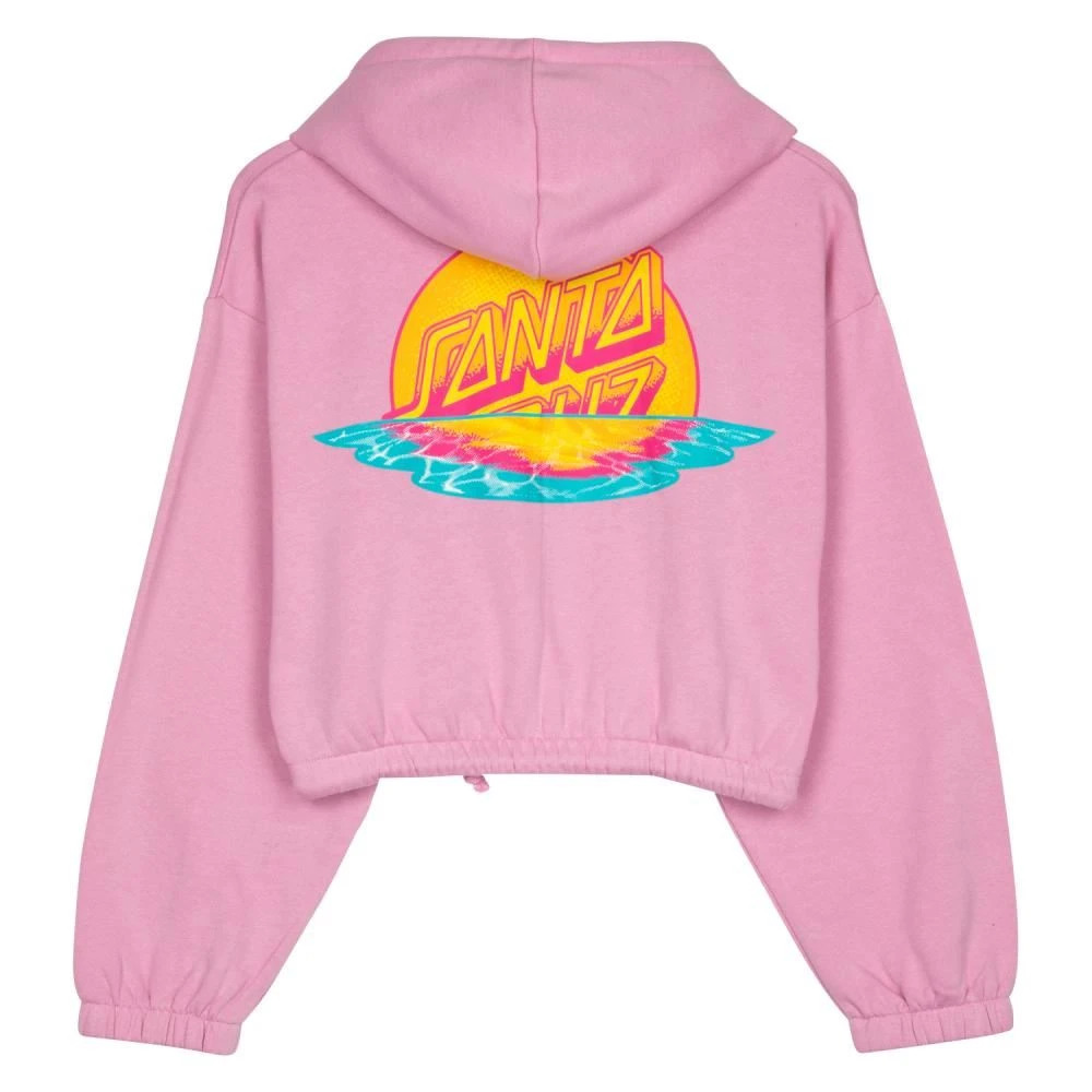 Santa Cruz Womens Zip Hood Sunrise Dot Zip Hood - Fondant Pink 2 Santa Cruz Womens Zip Hood Sunrise Dot Zip Hood - Fondant Pink - Image 2