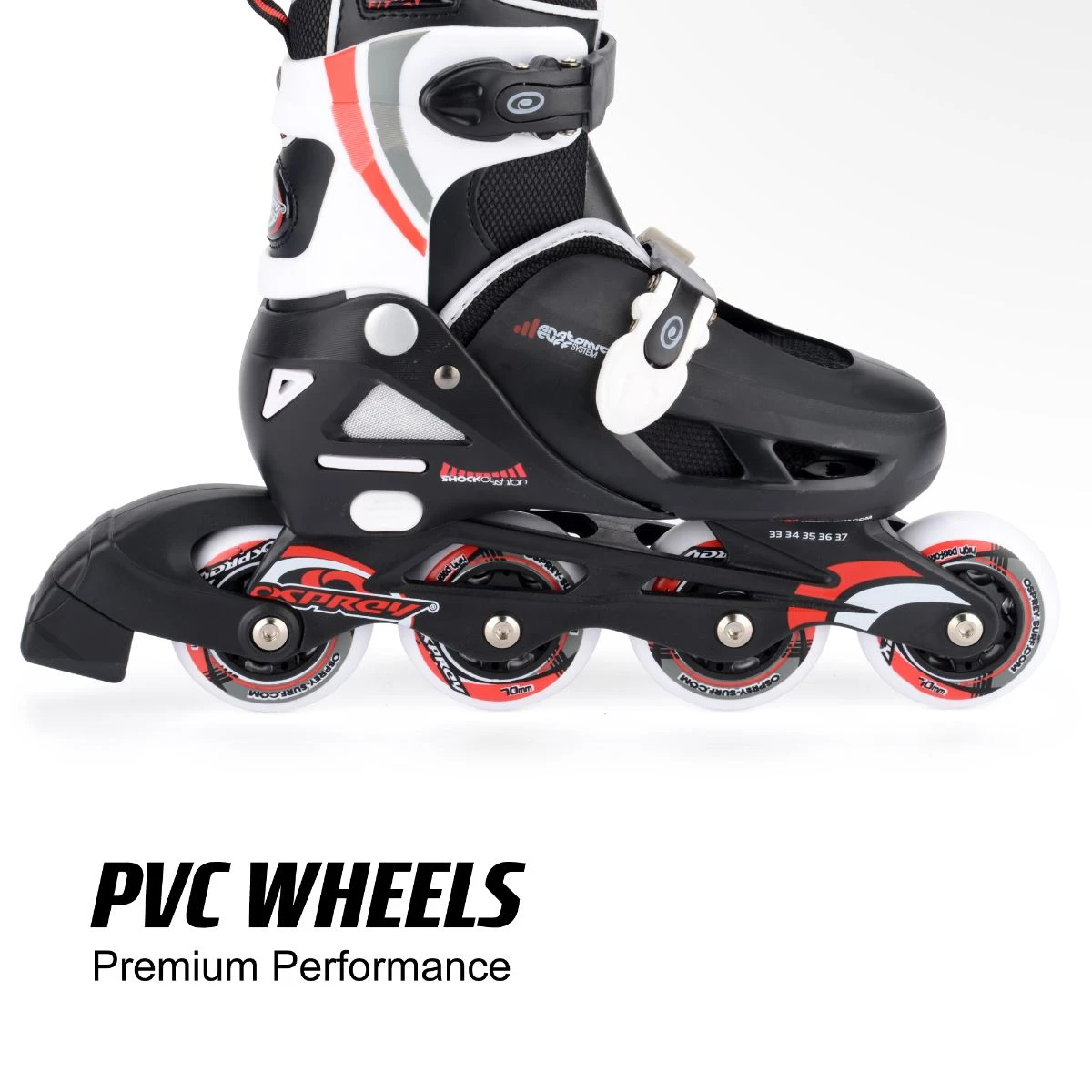 Osprey Adjustable Inline Skate - Red 6 Osprey Adjustable Inline Skate - Red - Image 6