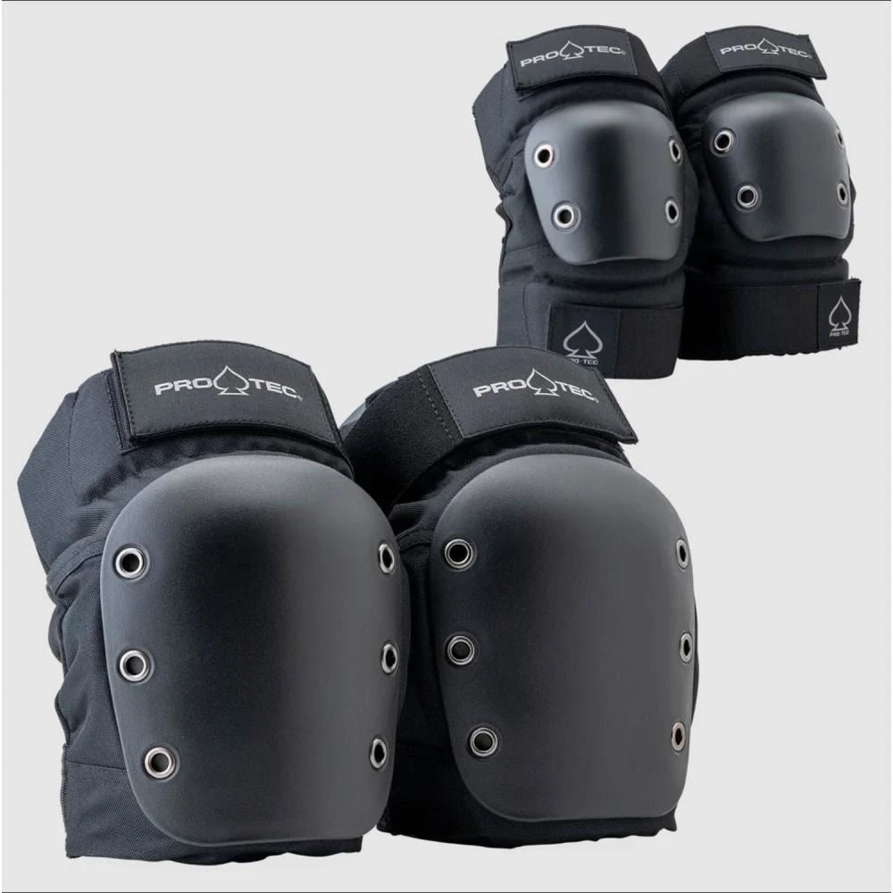 Pro-Tec Pads. Street Knee/Elbow Pad Set Open - Black 1 Pro-Tec Pads. Street Knee/Elbow Pad Set Open - Black
