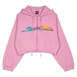 Santa Cruz Womens Zip Hood Sunrise Dot Zip Hood - Fondant Pink