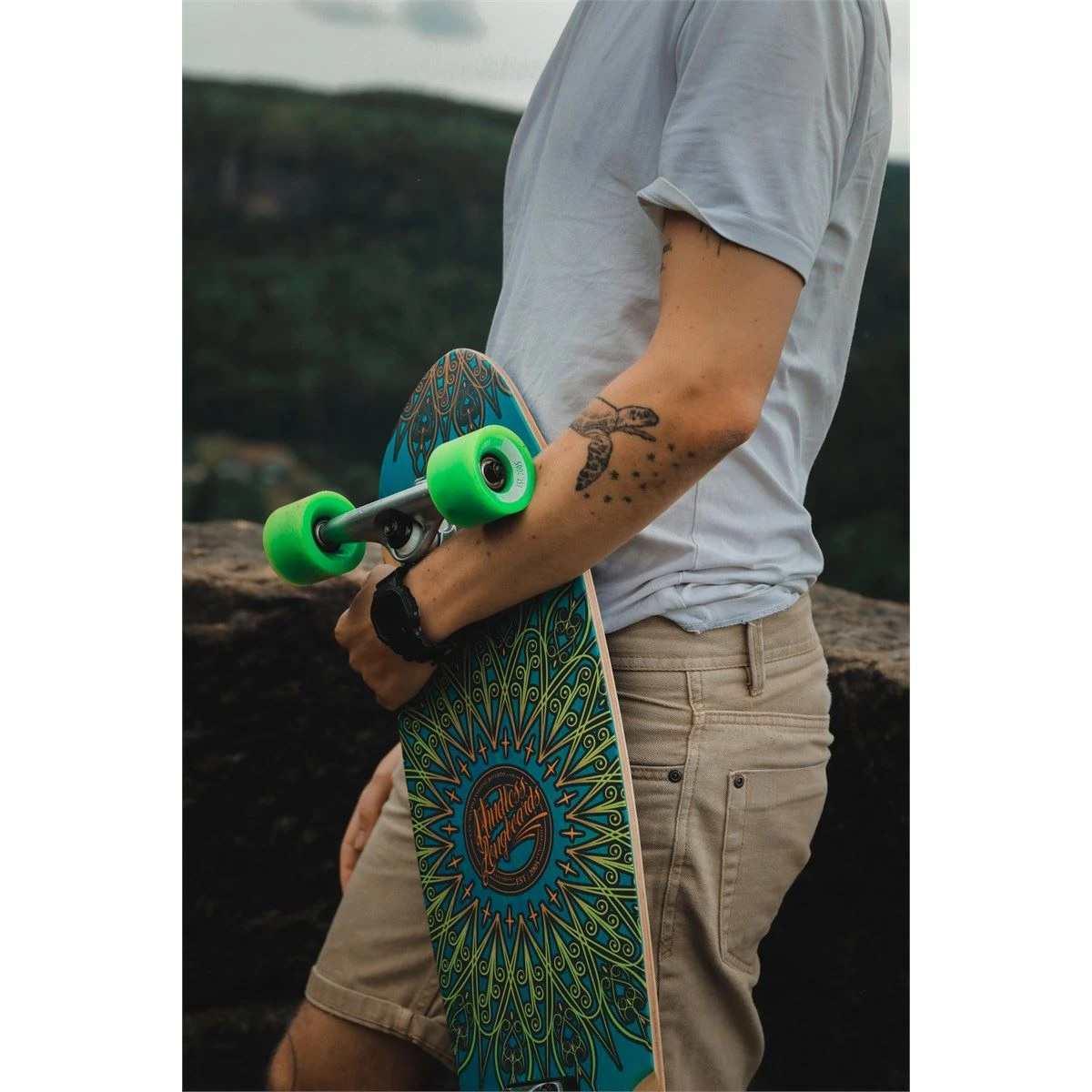 Mindless Mandala Blue Cruiser Skateboard - 8.125" X 28" 10 Mindless Mandala Blue Cruiser Skateboard - 8.125" X 28" - Image 10