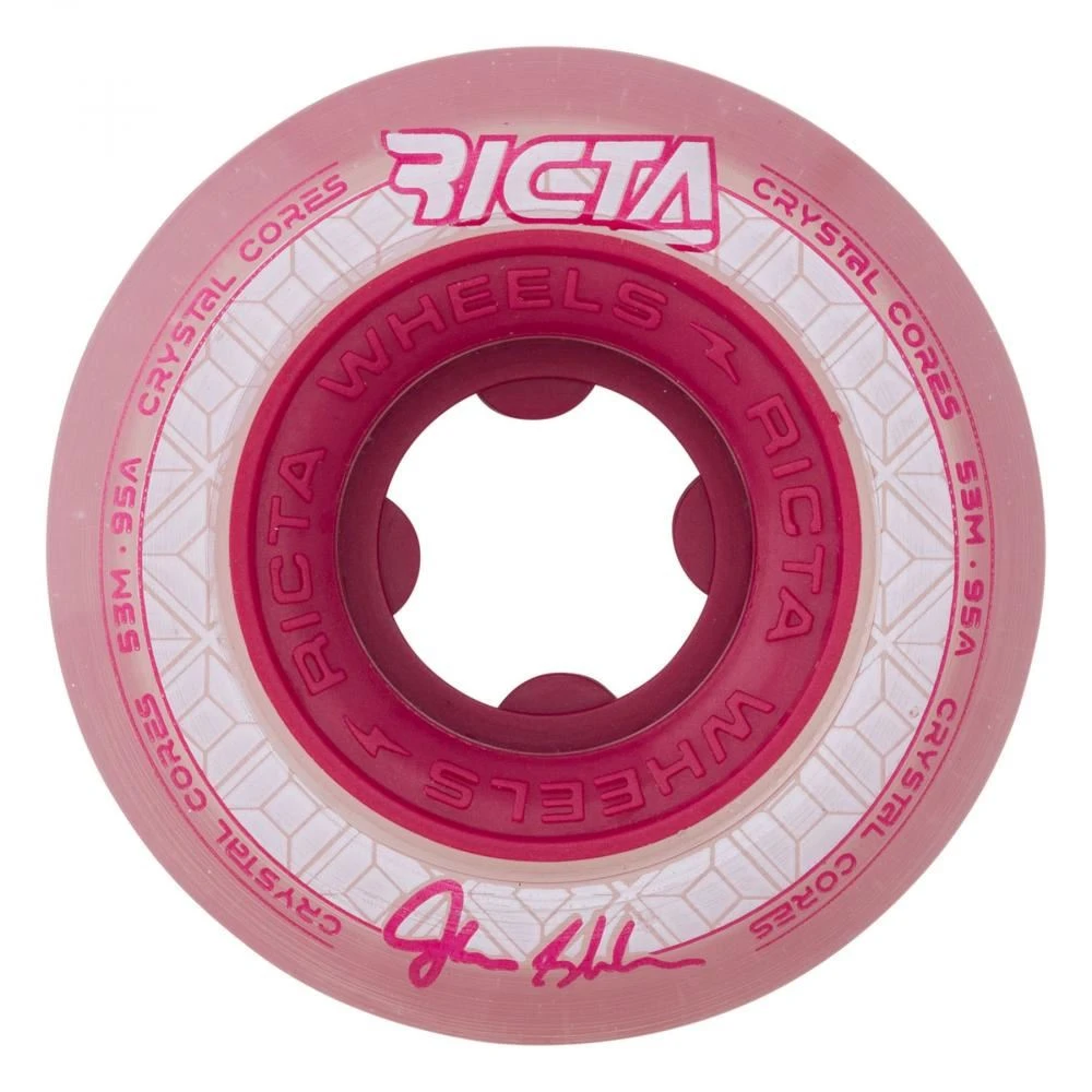 Ricta Skateboard Wheels Crystal Cores 95a - Red 1 Ricta Skateboard Wheels Crystal Cores 95a - Red
