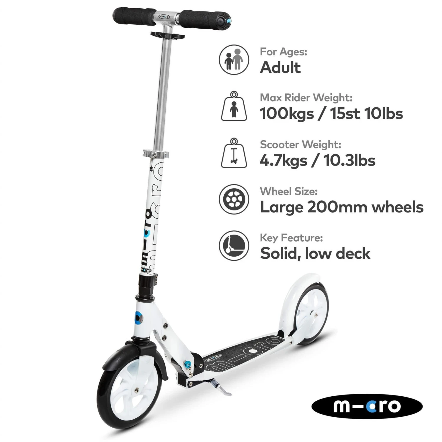 Micro White Scooter 2 Micro White Scooter - Image 2