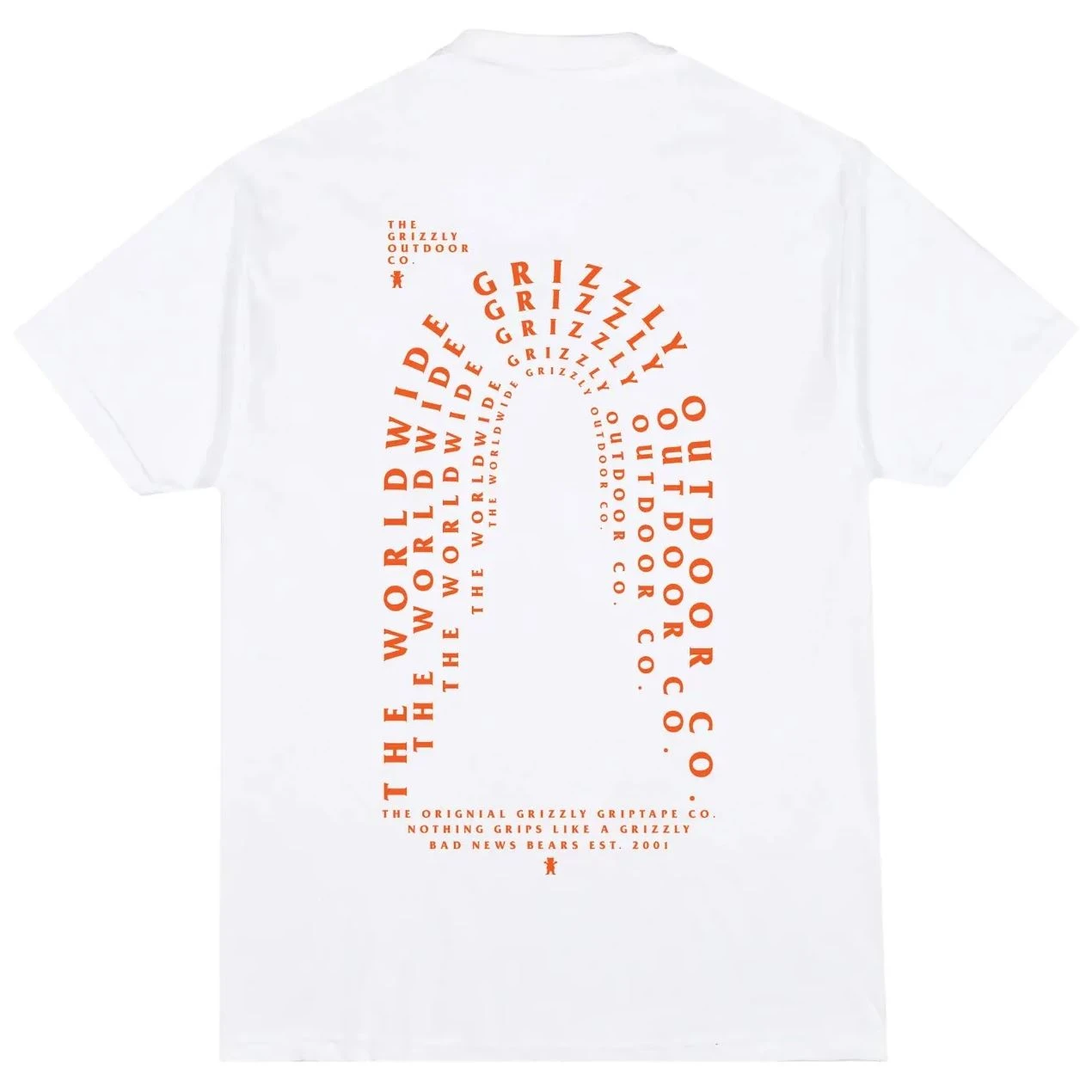 Grizzly Blue Print Tee White 1 Grizzly Blue Print Tee White