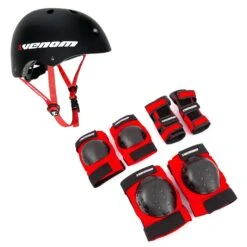 Venom Helmet & Pad Combo Pack - Red